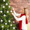 50 PCS Iridescent Ornaments Balls,2.36 Inch Clear Christmas Rainbow Ball,Plastic Hanging Bubble Ornaments Balls for Christmas Tree,Party,Home Decor