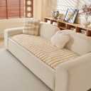 Couch Covers for Pets Washable Sofa Covers for Dogs Cats Anti-Slip Sofa SlipCover for 3-4 Cushion Couches Pet-Friendly Furniture Protector Covers for Living Room (27.6" x 71", Beige)