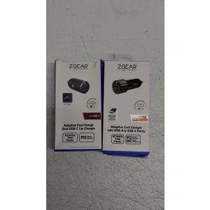Set of two Zgear Adaptive Fast Charging Duel USB Car Chargers