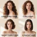 Glissura Curl Defining Brush for Curly Hair, Detangles and Styles Wet or Dry Curls, Perfect for Waves and Coils (Black)