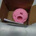 Interactive Dog Frozen Treat Toys, Dog Puzzle Enrichment Ball to Keep Them Busy, Slow Food Training, Durable Rubber Chew Dispensing Toy, Freezable Fillable Ball, for Small Medium Large Dogs (Pink)