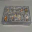 MOOCOCO Christmas Nativity Figurine Set Jesus Manger Scene, Hand Resin Craft Statue, Baby Jesus Holy Family Statue, 12 Pc