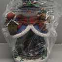 MOMENTS IN TIME Snowman with Animated Christmas Village Scene LED Lighted Musical Holiday Decoration with Moving Train Adapter Included 18.7 Tall Festive Home Decoration