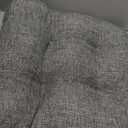 Quilmfoam 16.5"x15.5" Kitchen Chair Cushions Set of 4 for Dining Chair, Soft Tufted Non-Slip Memory Foam Seat Cushion with Ties for Indoor Kitchen Dining Furniture, Dark Grey