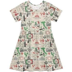 Krafig Toddler Dress Girl Clothes A-Line Short Sleeve Sundress Girls Casual Dresses 4T