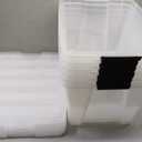 IRIS USA 54 Qt Stackable Plastic Storage Bins with Lids, 6 Pack - BPA-Free, Made in USA - See-Through Organizing Solution, Latches, Durable Nestable Containers, Secure Pull Handle - Clear (54 Qt. - 6 Pack, Clear)