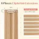 Hairro 6PCS 6 Clips In Short Hair Extensions Remy Real Human Hair Clip Ins Mini Clip On Hairpin Hairpieces For Women 31g 10 Inch #12P613