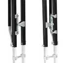 48-64 Inch Aluminum Alloy Drywall Stilts with Sliver/Black for Working at High Places (Black,48-64 Inch)