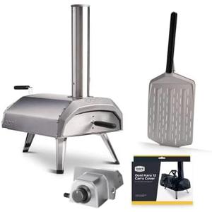 Ooni Karu 12 Essentials Pizza Oven Bundle - Includes 12" Perforated Pizza Peel, Karu 12 Gas Burner and Cover