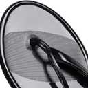 Women Flip Flops Jelly Shoes Thong Sandals Flat Slides Clear Jellies Pool Slippers Bathroom Summer Beach Size 8 Ladies Non Slip Dress Comfortable Quick Drying Soft (Black)