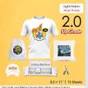 TransOurDream Upgraded Iron on Heat Transfer Paper for T Shirts (8.5x11'', 15 Sheets) Iron-on Transfers Paper for Light Fabric Printable Heat Transfer Vinyl for Inkjet Printer (TOD-4-15)