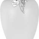 SOITIS Urn for Human Ashes Keepsake- 4.8 Inches White Ceramic Urn Ashes Keepsake, Memorial Holder Decorative Urn, Funeral Cremation Urns for Women Men Small Urn for Human Ashes