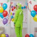 XXLOG Adult Onesie Halloween Costume Unisex Animal Pajamas Cosplay One Piece Sleepwear for Women and Men (Green, S)