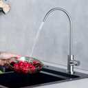 Drinking Water Faucet, RO Faucet Fits Most Reverse Osmosis and Water Filtration System for Kitchen SUS304 Stainless Bar Sink Faucet Brushed Nickel Non-Air Gap