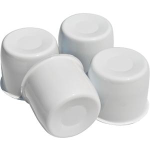 4Pcs White Trailer Wheel Hub Center Cap 4.25" Stainless Wheel Cover Rim Hubcap for Travel Trailer Camper RV (Fit 4.25" Bore 3.66" H White)