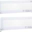 ComfyBumpy 2-Pack Bed Rail for Toddlers 55.5" L x 19.5" H | Toddler Bed Rails for Twin, Full, Queen & King Mattress Size | Swing Down Rail Guard | Mattress Side Rail for Kids | White