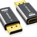 AGVEE 2 Pack Display Port to HDMI 4K@60HZ Adapter, Alloy Shell DP Displayport PC to HDMI Display Coulper Converter, Backward Compatibile with 4K@30HZ 1080P@120HZ Full HDTV, Uni-Directional, Gray