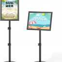 2Pack Sign Holder,11x17 inch Telescopic Adjustable Floor Sign Stand - Aluminum Openable Frame, 360 Rotatable, Suitable for Vertical and Horizontal Display - Perfect for Malls, Schools, Restaurants