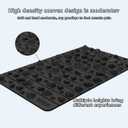 Attikee Foot Massage Mat for Plantar Fasciitis & Heel Pain Relief - Non-Electric Acupressure Pad - Office & Home Reflexology Floor Mat - Durable Rubber Foot Pain Relief Mat, 20'' x 11.8 '' (Black-prism)