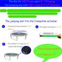 Replacement Trampoline Mat Fits 16 Foot Frame 171.9/14.31ft Diameter with 108Rings,Fits 6.5-7.0" Spring,w/Pull Hook and Gloves