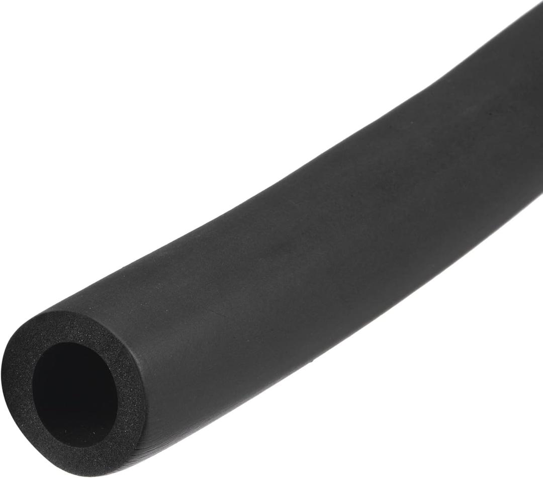 uxcell Foam Tubing for Handle Grip Support, Pipe Insulation, 16mm(5/8") ID 26mm OD 1m Length Black