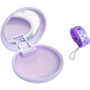 Retainer Holder with Mirror & Lanyard, Compact Night Guard Case with Vent Holes, Partial Denture Container for Purse, Portable Aligner Box Compatible with Invisalign (Purple)