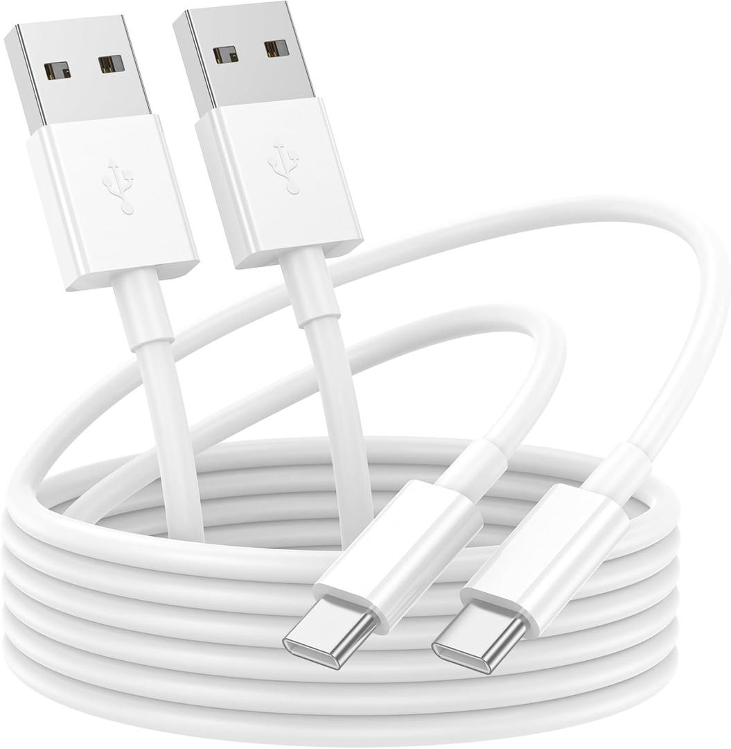 Car Carplay Cable for iPhone 15/16/17 Charger Cord,USB A to USB C Fast Charging Cable 3FT 2Pack Compatible for Apple 17 Pro Max/16 Plus/for IPad Pro 12.9/11/Air 5th/4th Mini Gen Type C Charge (White)