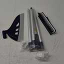 Magic Air Broom Household Silicone Broom, Multifunction Floor Squeegee with 2 Heads - Brush and Scrape, Magic Broom Sweeper with Extra-Long Adjustable Aluminum Handle for Floor, Glass, Tile (Blue)