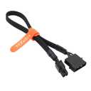 (2-Pack) Molex to 4 Pin ATX CableLP4 Molex Male to ATX 4pin Male Auxiliary Power Adapter Sleeved 13-inch (33cm)