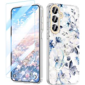 MILPROX Case for Samsung Galaxy S25 - Slim Fit Floral S-25 Cover, Elegant Feminine Flower Design, Ultra-Thin Anti-Yellowing Protective Cute Shell for Women and Girls, (Blossom)