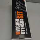 AOTHOD Silicone Cooking Utensils Set - 446F Heat Resistant Kitchen Utensils,Turner Tongs,Spatula,Spoon,Brush,Whisk,Kitchen Utensil Gadgets Tools Set for Nonstick Cookware,Dishwasher Safe (BPA Free) (Khaki)