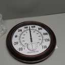 Outdoor Thermometer Hygrometer - 8'' Indoor Outdoor Thermometer Wireless, Indoor Thermometer for Room Home Temperature, No Battery, Wall Thermometer for Home Garden Patio