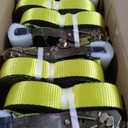 VEVOR Flat Hook Ratchet Straps (10PK), 10,000 lb Break Strength, 2" x 30' Heavy Duty Tie Down Straps, Track Spring Fittings, 3,333 Pound Working Load, for for Flatbed, Truck, Trailers Pickup