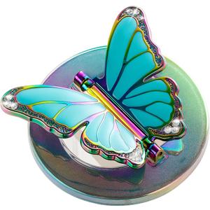 [2026 All-New] for MagSafe Butterfly Phone Grip, Glitter Colorful | Magnetic Butterfly Phone Ring Holder for MagSafe Accessories & iPhone 17 Air 16 Pro Max Plus 15 14 13 12