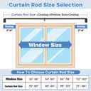 Wrap Around Curtain Rod Black, Adjustable Blackout Curtain Rods for Windows 48 to 84 Inch, 1" Heavy Duty Room Darkening Drapery Rod, Easy Install and Removal