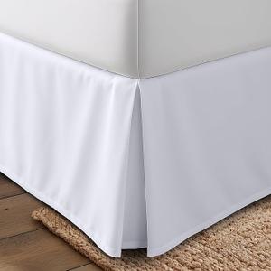 Utopia Bedding Full Bed Skirt - Soft Quadruple Pleated Ruffle - Easy Fit with 16 Inch Tailored Drop - Hotel Quality, Shrinkage and Fade Resistant (Full, White)