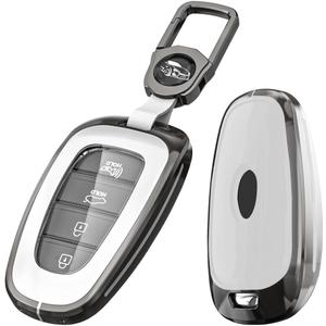 Alloy Metal Key Fob Cover,Compatible with 2020 2021 2022 Hyundai Sonata Santa fe Tucson
