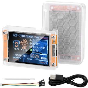 Bitcoin Miner NerdMiner V2 ESP32 Development Board 2.8" mini Bitcoin Miner with Smart Display 1000KH/s ESP32-2432S028 Suitable for Hashrate Module Calculation Type C