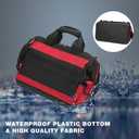WORKPRO 16" Top Wide Mouth Tool Bag with Water Proof Rubber Base, Multi-Compartment, 46 Pockets, For Tool Organizer & Storage, W081122A