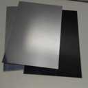 Creatorally 4PCS Laser Engraving ABS Double Color Plastic Sheets, 12" x 8" Engravable Blanks for Custom Name Badges, Signs, Retail Logos, DIY Crafts (Mirror Silver/ Black)