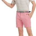 M MAELREG Golf Shirts for Men Short Sleeve Dry Fit Striped Performance Lightweight Moisture Wicking Collared Casual Golf Polo (L)