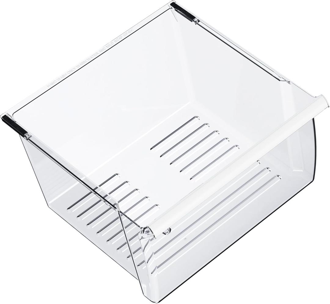 Kojem 2188656 Replacement Crisper Drawer (Upper) Compatible with Whirlpool Kenmore Refrigerator Upper Bin with Humidity Control Plastic (PS) Clear