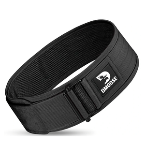 DMoose Weight Lifting Belt - Auto Locking Gym Belt for Olympic Training, WOD, Cross Training for Men and Women - 4" Nylon Workout belt with Adjustable Buckle - Provides Lumbar Support and Stability(L)