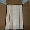 5 Pack Wood Blocks for Crafts, Unfinished Wood Planks Rectangles for Crafting, Carving and DIY Hobby (5 7/8 x 2 x 3/4 inch)