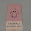 cephira Monthly Baby Milestone Wooden Circles – 6-Pack Double-Sided Printed Milestone Signs with Warm Tones & Wood Color, Ideal for Newborn Photography Props (Earth Tone)