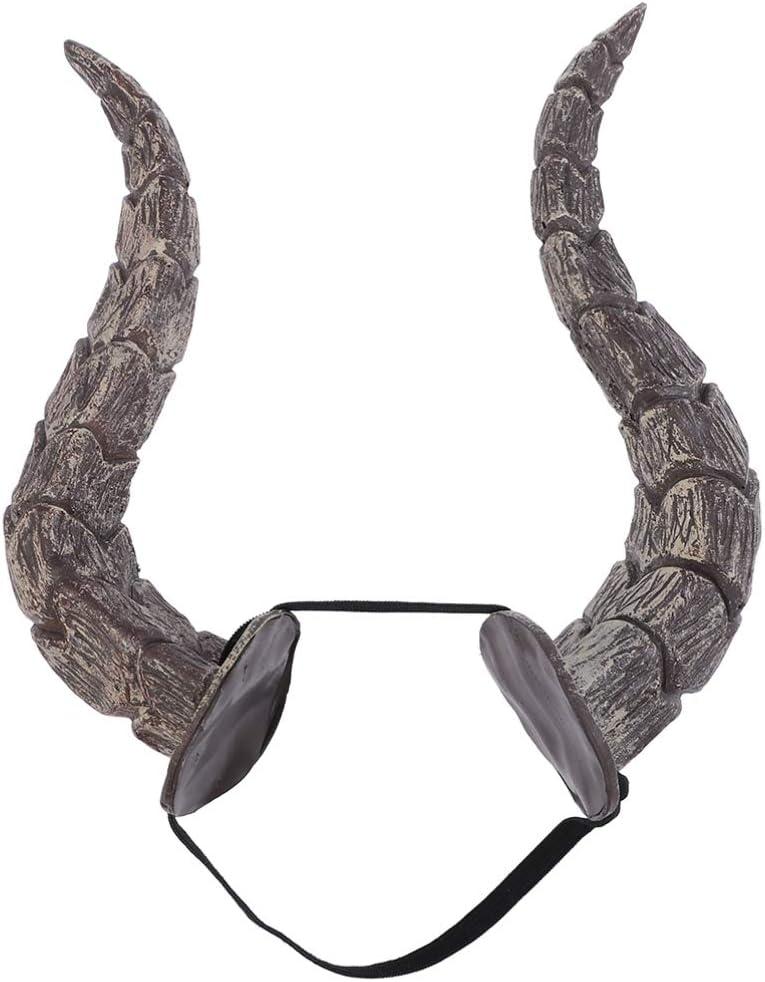 STOBOK 1 Pc Halloween Horns Headband Sheep Horn Hoop Cosplay Fancy Dress Photo Props Hair Accessory or Christmas Halloween Easter Decoration Dance Party
