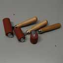 Supkiir 3Pcs Rubber Brayer Roller, Mix Size Rubber Roller Tool for Printmaking, Ink Roller Stamping Brayers with Comfort Grip Construction Tools for Craft Wallpapers Scrapbooks