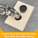 Ptlom Silicone Pet Placemat for Dog and Cat, Waterproof Non-Slip Pet Feeding Bowl Mats for Food and Water, Small Medium Large Tray Mat Prevent Residues from Spilling to Floor, Beige, 18" x 12"