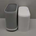 Bathroom Trash Can with Lid, Vacuum Adsorption Small Garbage Can 3.2 Gallon Press Top Lid Trash Bin with Legs Waterproof Waste Basket for Bathroom Bedroom Office Home RV