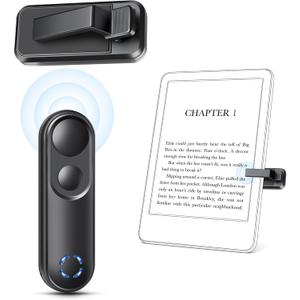 RF Remote Control Page Turner for Kindle Paperwhite Oasis Scribe Kobo,Clicker Page Turner Kindle Accessories for iPhone,iPad, Android Tablets Reading Novels,Camera Video Record&Shutter Selfie (Black)